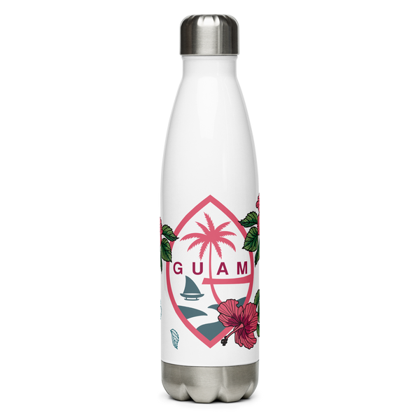 Stainless Steel Water Bottle, Flora (Hibiscus)
